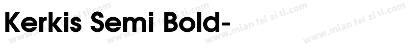 Kerkis Semi Bold字体转换